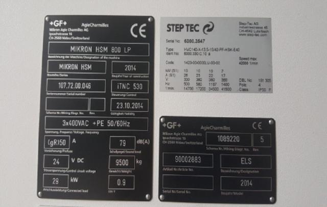 AGIE CHARMILLES HSM800LP Photo 8