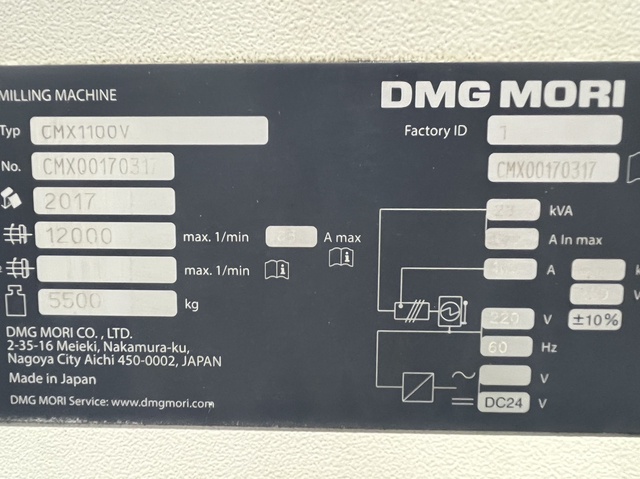 DMG MORI CMX1100V Photo 8